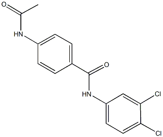 4-(acetylamino)-N-(3,4-dichlorophenyl)benzamide Struktur