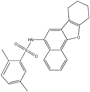 2,5-dimethyl-N-(7,8,9,10-tetrahydronaphtho[1,2-b][1]benzofuran-5-yl)benzenesulfonamide Struktur