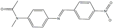 N-[4-({4-nitrobenzylidene}amino)phenyl]-N-methylacetamide Struktur