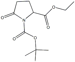 1-tert-butyl 2-ethyl 5-oxo-1,2-pyrrolidinedicarboxylate Struktur