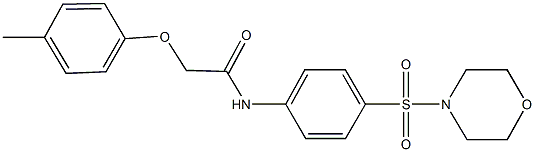 2-(4-methylphenoxy)-N-[4-(morpholin-4-ylsulfonyl)phenyl]acetamide Struktur