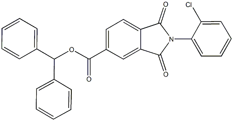 benzhydryl 2-(2-chlorophenyl)-1,3-dioxo-5-isoindolinecarboxylate Struktur