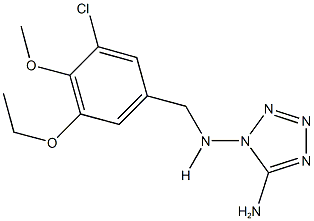 N-(5-amino-1H-tetraazol-1-yl)-N-(3-chloro-5-ethoxy-4-methoxybenzyl)amine Struktur