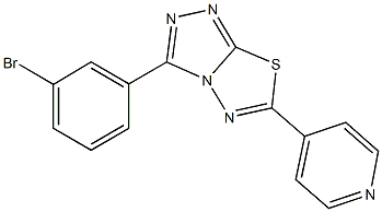 3-(3-bromophenyl)-6-(4-pyridinyl)[1,2,4]triazolo[3,4-b][1,3,4]thiadiazole Struktur