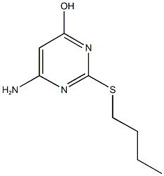 6-amino-2-(butylsulfanyl)-4-pyrimidinol Struktur