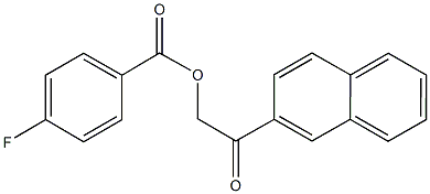 2-(2-naphthyl)-2-oxoethyl 4-fluorobenzoate Struktur