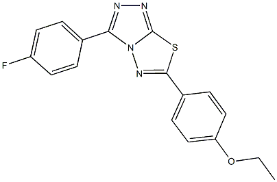 ethyl 4-[3-(4-fluorophenyl)[1,2,4]triazolo[3,4-b][1,3,4]thiadiazol-6-yl]phenyl ether Struktur