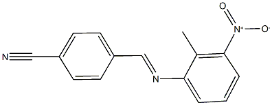 4-[({3-nitro-2-methylphenyl}imino)methyl]benzonitrile Struktur