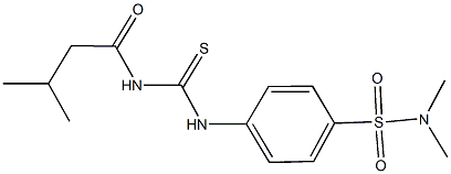 N,N-dimethyl-4-({[(3-methylbutanoyl)amino]carbothioyl}amino)benzenesulfonamide Struktur