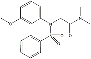 2-[3-methoxy(phenylsulfonyl)anilino]-N,N-dimethylacetamide Struktur