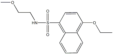 4-ethoxy-N-(2-methoxyethyl)-1-naphthalenesulfonamide Struktur