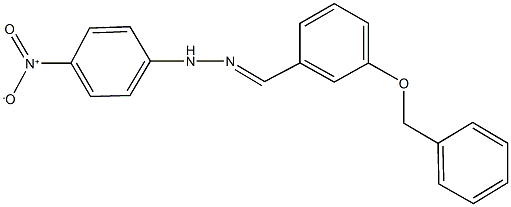 3-(benzyloxy)benzaldehyde {4-nitrophenyl}hydrazone Struktur