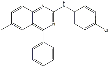 N-(4-chlorophenyl)-6-methyl-4-phenyl-2-quinazolinamine Struktur