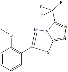 methyl 2-[3-(trifluoromethyl)[1,2,4]triazolo[3,4-b][1,3,4]thiadiazol-6-yl]phenyl ether Struktur