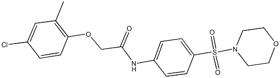 2-(4-chloro-2-methylphenoxy)-N-[4-(morpholin-4-ylsulfonyl)phenyl]acetamide Struktur