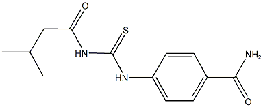 4-({[(3-methylbutanoyl)amino]carbothioyl}amino)benzamide Struktur