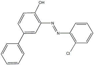 3-[(2-chlorophenyl)diazenyl][1,1'-biphenyl]-4-ol Struktur