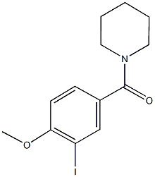 2-iodo-4-(1-piperidinylcarbonyl)phenyl methyl ether Struktur