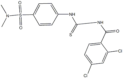 4-({[(2,4-dichlorobenzoyl)amino]carbothioyl}amino)-N,N-dimethylbenzenesulfonamide Struktur