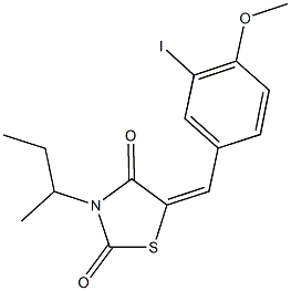 3-sec-butyl-5-(3-iodo-4-methoxybenzylidene)-1,3-thiazolidine-2,4-dione Struktur