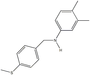 N-(3,4-dimethylphenyl)-N-[4-(methylsulfanyl)benzyl]amine Struktur