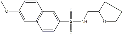 6-methoxy-N-(tetrahydro-2-furanylmethyl)-2-naphthalenesulfonamide Struktur