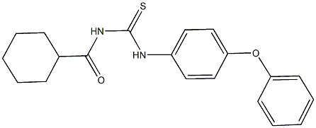 N-(cyclohexylcarbonyl)-N'-(4-phenoxyphenyl)thiourea Struktur