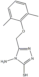 4-amino-5-[(2,6-dimethylphenoxy)methyl]-4H-1,2,4-triazol-3-yl hydrosulfide Struktur