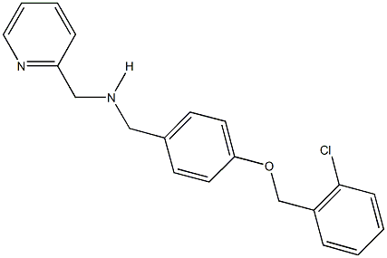 N-{4-[(2-chlorobenzyl)oxy]benzyl}-N-(2-pyridinylmethyl)amine Struktur