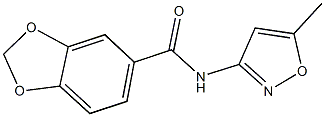 N-(5-methyl-3-isoxazolyl)-1,3-benzodioxole-5-carboxamide Struktur