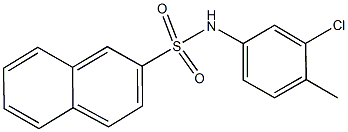 N-(3-chloro-4-methylphenyl)-2-naphthalenesulfonamide Struktur