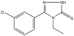 5-(3-chlorophenyl)-4-ethyl-2,4-dihydro-3H-1,2,4-triazole-3-thione Struktur