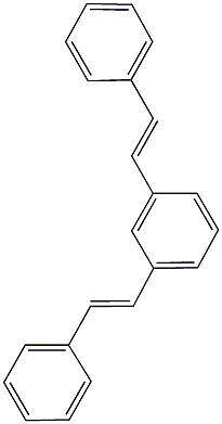 1,3-bis(2-phenylvinyl)benzene Struktur