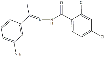 N'-[1-(3-aminophenyl)ethylidene]-2,4-dichlorobenzohydrazide Struktur