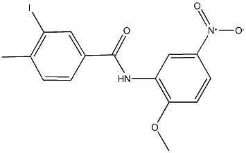 N-{5-nitro-2-methoxyphenyl}-3-iodo-4-methylbenzamide Struktur