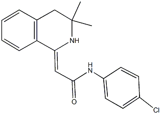 N-(4-chlorophenyl)-2-(3,3-dimethyl-3,4-dihydro-1(2H)-isoquinolinylidene)acetamide Struktur