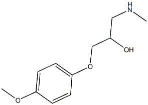 1-(4-methoxyphenoxy)-3-(methylamino)-2-propanol Struktur