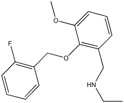 N-ethyl-N-{2-[(2-fluorobenzyl)oxy]-3-methoxybenzyl}amine Struktur