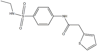 N-{4-[(ethylamino)sulfonyl]phenyl}-2-(2-thienyl)acetamide Struktur