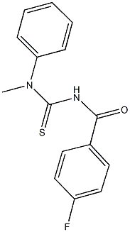 N'-(4-fluorobenzoyl)-N-methyl-N-phenylthiourea Struktur