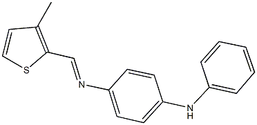 N-(4-anilinophenyl)-N-[(3-methyl-2-thienyl)methylene]amine Struktur