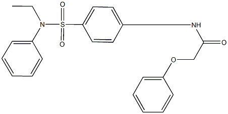 N-{4-[(ethylanilino)sulfonyl]phenyl}-2-phenoxyacetamide Struktur