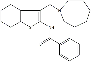 N-[3-(1-azepanylmethyl)-4,5,6,7-tetrahydro-1-benzothien-2-yl]benzamide Struktur