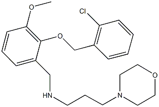 N-{2-[(2-chlorobenzyl)oxy]-3-methoxybenzyl}-N-[3-(4-morpholinyl)propyl]amine Struktur