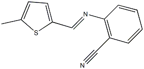 2-{[(5-methylthien-2-yl)methylene]amino}benzonitrile Struktur