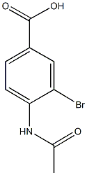 4-(acetylamino)-3-bromobenzoic acid Struktur