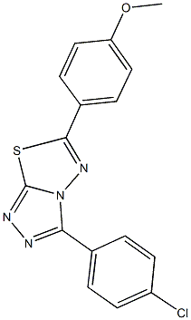 4-[3-(4-chlorophenyl)[1,2,4]triazolo[3,4-b][1,3,4]thiadiazol-6-yl]phenyl methyl ether Struktur