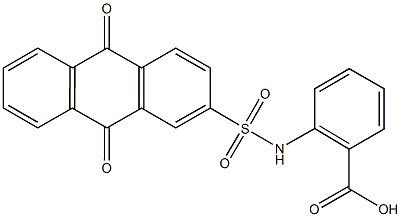 2-{[(9,10-dioxo-9,10-dihydro-2-anthracenyl)sulfonyl]amino}benzoic acid Struktur