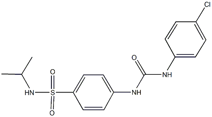 4-{[(4-chloroanilino)carbonyl]amino}-N-isopropylbenzenesulfonamide Struktur