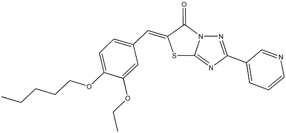 5-[3-ethoxy-4-(pentyloxy)benzylidene]-2-(3-pyridinyl)[1,3]thiazolo[3,2-b][1,2,4]triazol-6(5H)-one Struktur